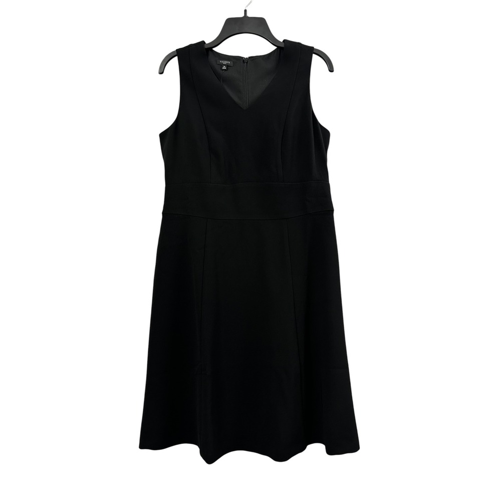 NWT Talbots Dress Black Sleeveless V-Neck A-Line Women's Size 10 Petite
